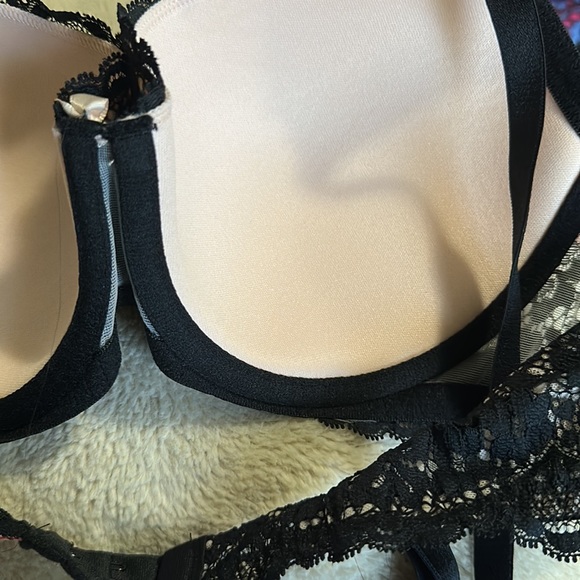 NWT! Hunkemöller Rose Underwire Bra Caviar Black Lace 38B - Picture 11 of 15